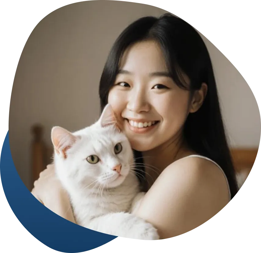 Owner with pet